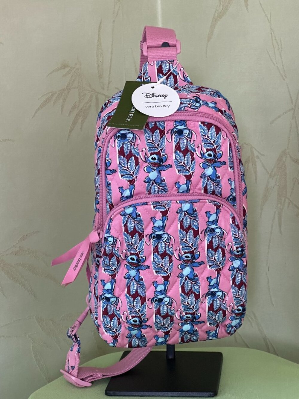 VERA BRADLEY X DISNEY LORMAN SLING BACKPACK:NWT LILO & STITCH SURFBOARD STITCH
